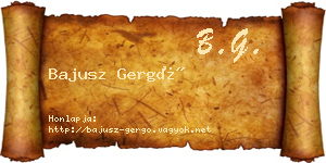 Bajusz Gergő névjegykártya