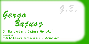 gergo bajusz business card